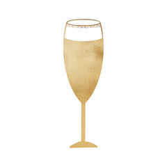Gold Metallic Wine Glass