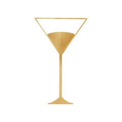 Gold Metallic Wine Glass