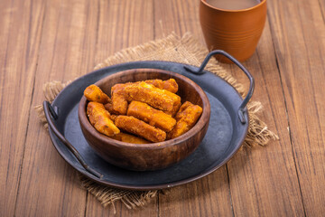 Gur pare is a traditional sweet bite made of jaggery and wheat flour especially made for festivals and celebrations  