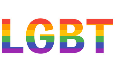 LGBTのレインボーカラーのLGBTのロゴ