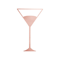 Pink Metallic Wine Glass