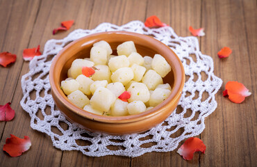 Chena Murki is a bite-size dry sweet made with paneer dipped in sugar syrup 