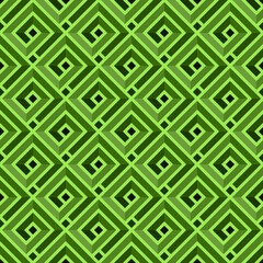 LIGHT GREEN ABSTRACT SEAMLESS PATTERN WITH SQUARE SPIRALS IN VECTOR