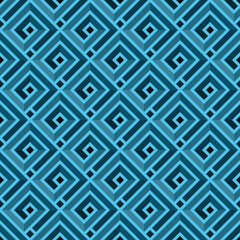 LIGHT BLUE ABSTRACT SEAMLESS PATTERN WITH SQUARE SPIRALS IN VECTOR