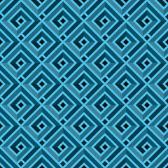 LIGHT BLUE ABSTRACT SEAMLESS PATTERN WITH SQUARE SPIRALS IN VECTOR