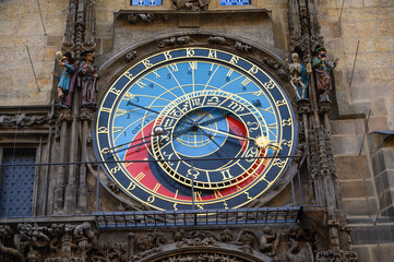 The Astronomical Dial of The Prague Astronomical Clock, Prague, Czech Republic