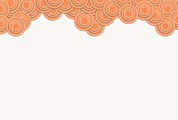 abstract orange background with space circle design round shape cover page 