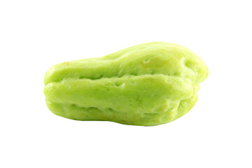 Green squash on white background.Organic vegetable it have vitamin and beneficial to health isolated on white background.