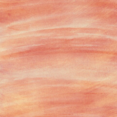 Warm coral pink watercolor texture background. 