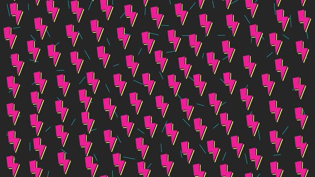 Abstract creative universal pop art neon color artistic flash motion background. Vector overlay geometric shape retro vintage seamless animation. Good for invitation, sale, promo, party, or banner