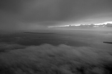 View from the airliner of Tallinn - Oslo.