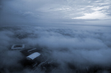 View from the airliner of Tallinn - Oslo.