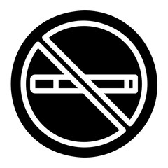 no smoking glyph icon