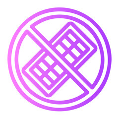 no chocolate gradient icon