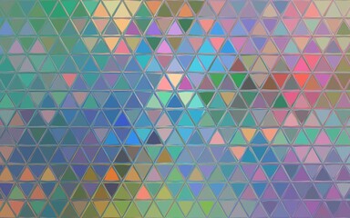 Colorful twinkling geometric mosaic triangles illustration background. Colorful mosaic triangle effect pattern. Background design of presentation, backdrop, poster, flyer, book cover, card, etc. 