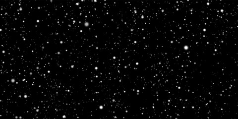 Fototapeta na wymiar Winter snow on black background. Vector