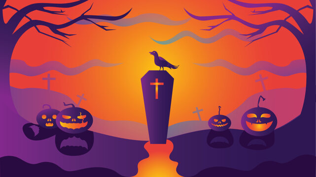 Halloween poster vector darkness design