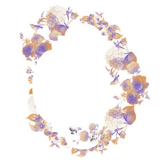 Floral frame in vintage style