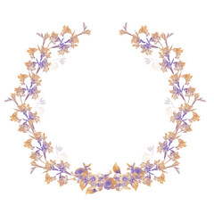 Floral wreath in vintage style