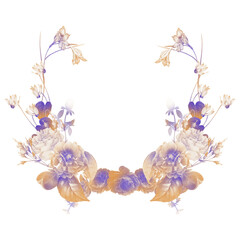 Floral wreath in vintage style