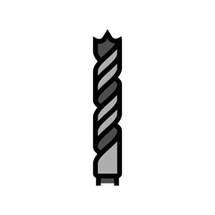 spur wood drill bit color icon vector. spur wood drill bit sign. isolated symbol illustration