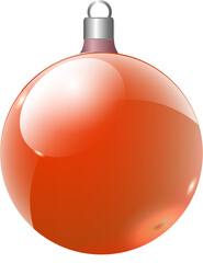 orange christmas ball