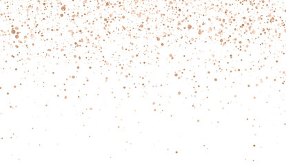 Fototapeta na wymiar Bronze glitter confetti isolated
