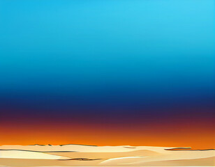 Bright fuchsia terracotta sand in the desert sunset background. Vivid colors digital illustration
