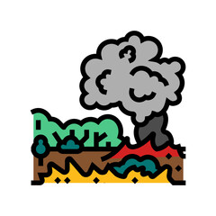 wildfire fire color icon vector. wildfire fire sign. isolated symbol illustration