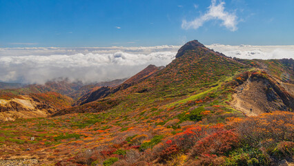 紅葉　絶景　朝日岳　那須岳　登山