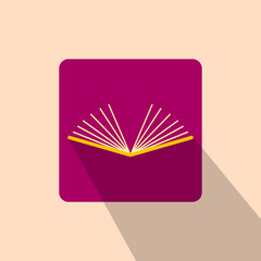 illustration of an opened book background template for educational design element. Simple book icon