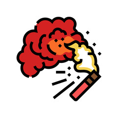 flare fire color icon vector. flare fire sign. isolated symbol illustration