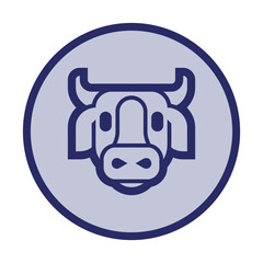 Popular editable animal icon. In round colorful vector icon.  Small or big mouse, chicken, cat, dog, pig, elephant, camel, frog, bear, koala, bull, panda, wolf, rabbit