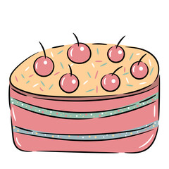 birthday cake filled outline icon