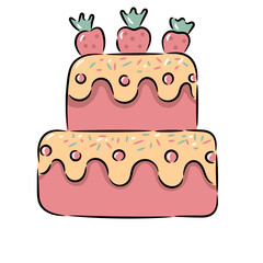 cake filled outline icon