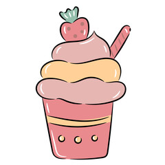 cake filled outline icon