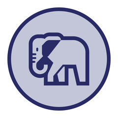 Popular editable animal icon. In round colorful vector icon.  Small or big mouse, chicken, cat, dog, pig, elephant, camel, frog, bear, koala, bull, panda, wolf, rabbit