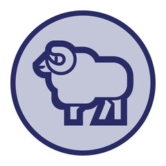 Popular editable animal icon. In round colorful vector icon.  Small or big mouse, chicken, cat, dog, pig, elephant, camel, frog, bear, koala, bull, panda, wolf, rabbit