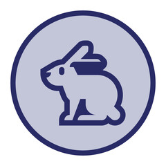 Popular editable animal icon. In round colorful vector icon.  Small or big mouse, chicken, cat, dog, pig, elephant, camel, frog, bear, koala, bull, panda, wolf, rabbit