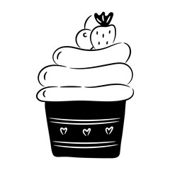 cupcake outline icon