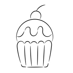 cupcake outline icon