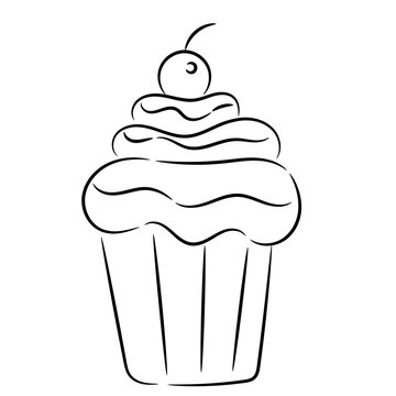recommend clip art: cupcake outline icon