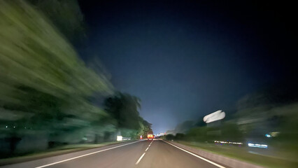 Fototapeta premium moving objects clicked during speed travel