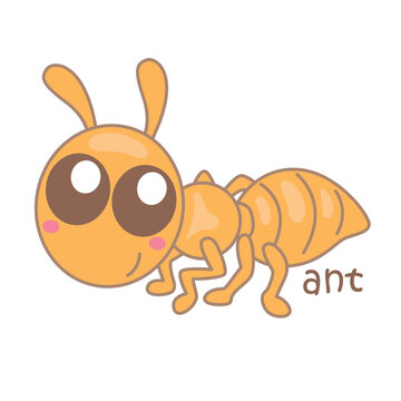 Alphabet A For Ant Illustration Vector Clipart