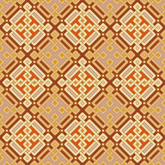 Seamless, Vector Image of Interlacing Ribbon Shapes Forming a Striped Pattern in Coffee Tones. Can Be Used in Design and Textiles