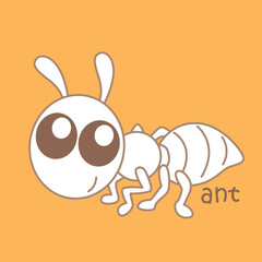 Alphabet A For Ant Digital Stamp