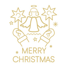 Vector Christmas and new year image. A scene on the theme of the New Year holidays. Concept illustration.