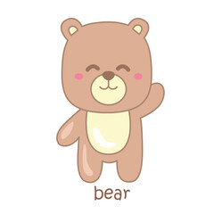Alphabet B For Bear Illustration Vector Clipart