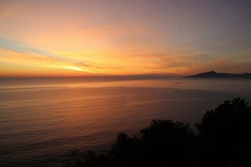 sunset over the sea