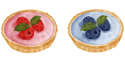 A set of berry cakes